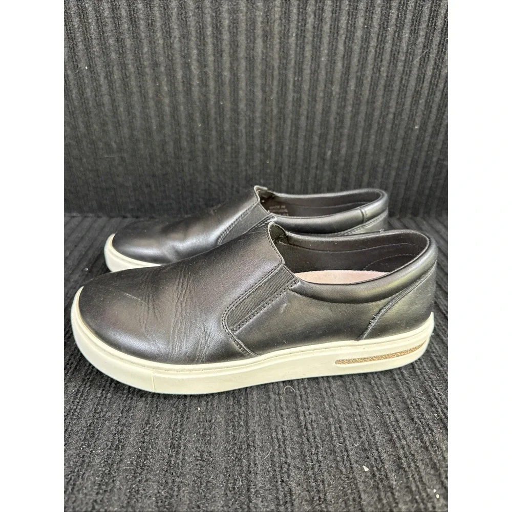 Birkenstock Oswego Black Leather Slip On Shoes EU 39 8–8.5 Comfort Sneaker